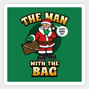 Cute Funny Santa Claus Man With The Bag Christmas Meme Magnet